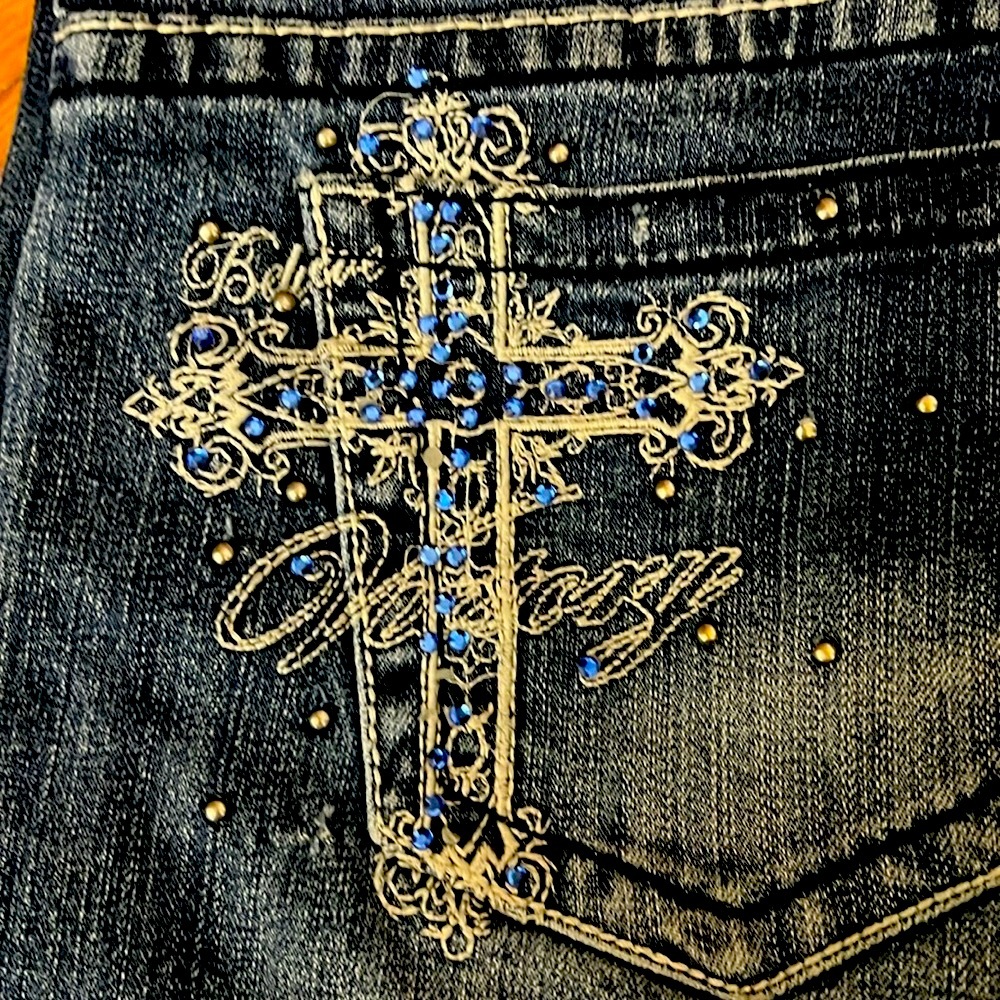 Cowgirl Tuff Embellished Boot Cut Jeans